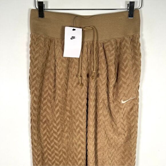 Nike Women's Tan Brown Chevron Pattern Everyday Modern High-Waisted Joggers Sz S - Picture 5 of 12